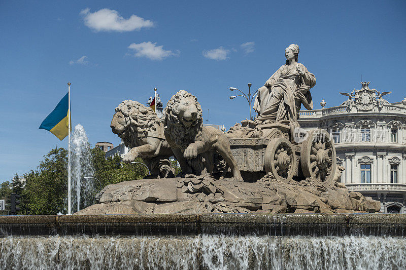 Cibeles喷泉/ Cibeles喷泉，马德里，西班牙